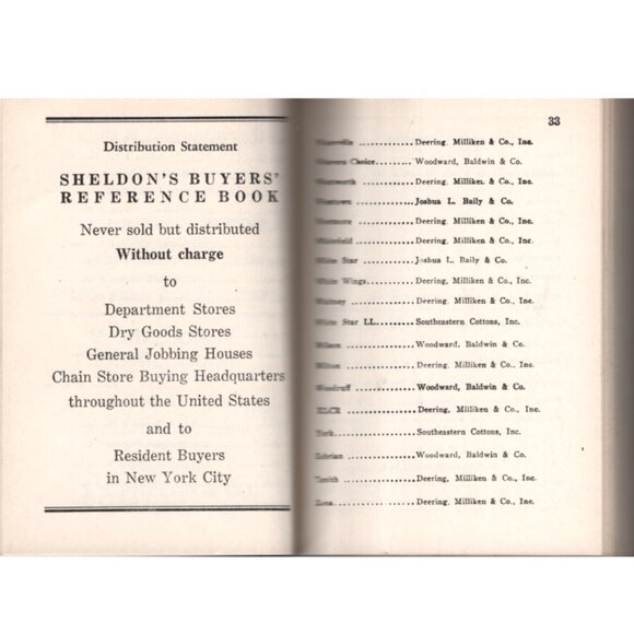 Sheldon's Buyers Guide 1944 Reference Book Sourcing For Fabrics Linens More - Picture 9 of 11
